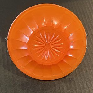 Vintage glass serving dish, Czech